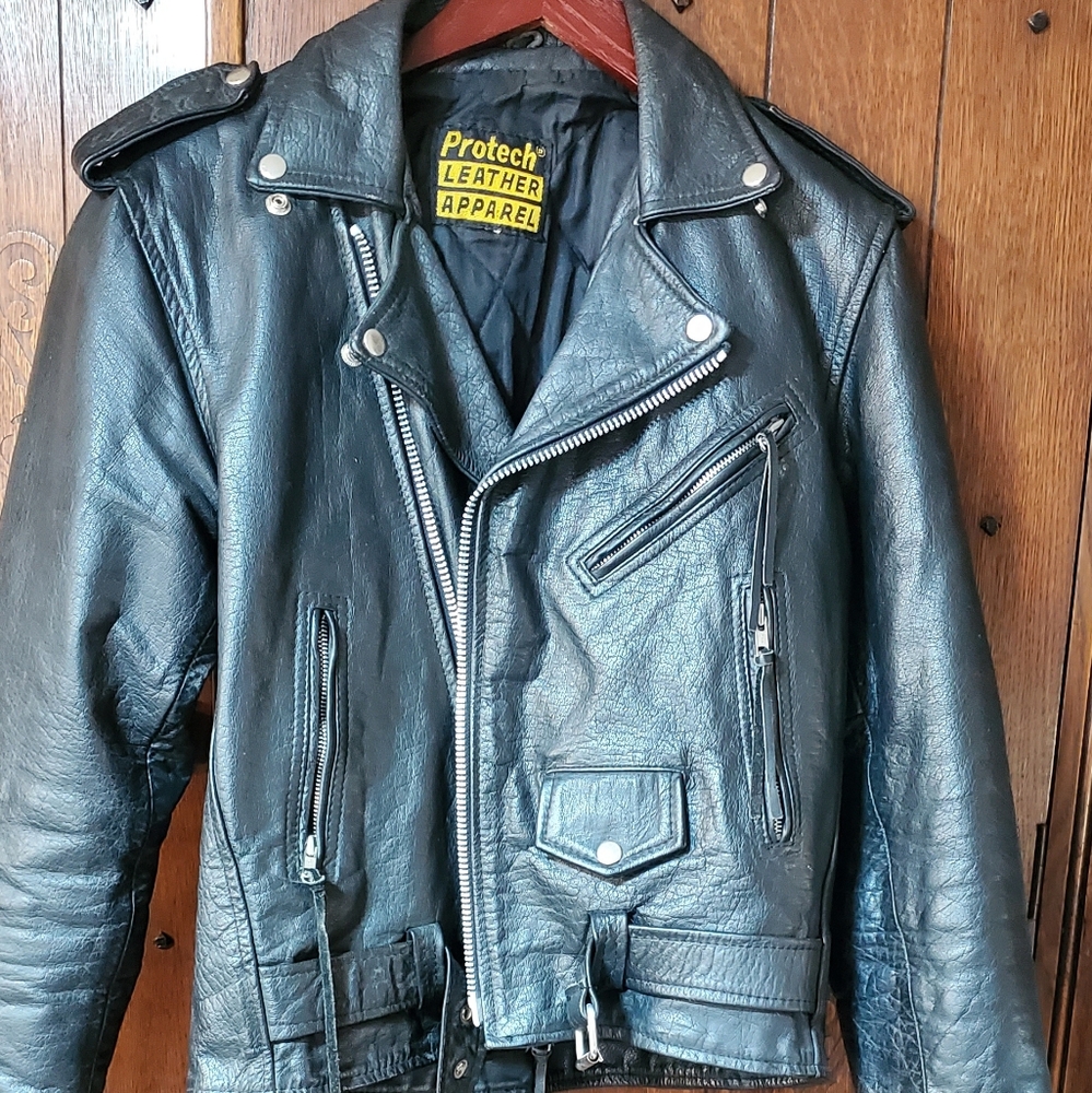 men/women genuine motorcycle leather jacket